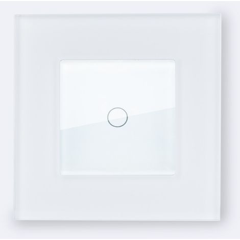 Schalter WiFi Touch Simpel mit Glasrahmen Modern Weiß