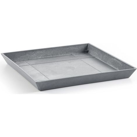 Ecopots Untersetzer Square 50 für Blumentöpfe - L 43 cm x B 43 cm x H 3,5 cm - Innen- und Außenbereich