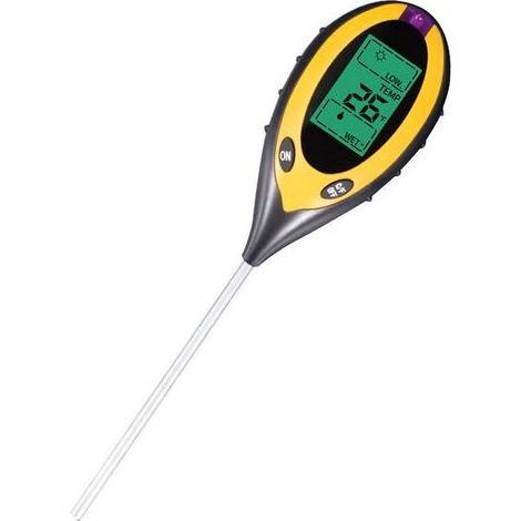 PH Testeur de sol numérique 4 en 1 multifonction Température PH, humidité, éclairage, humidité ambiante, testeur de pH pour ferme de jardin pour pelouse, intérieur et extérieur (1/5)