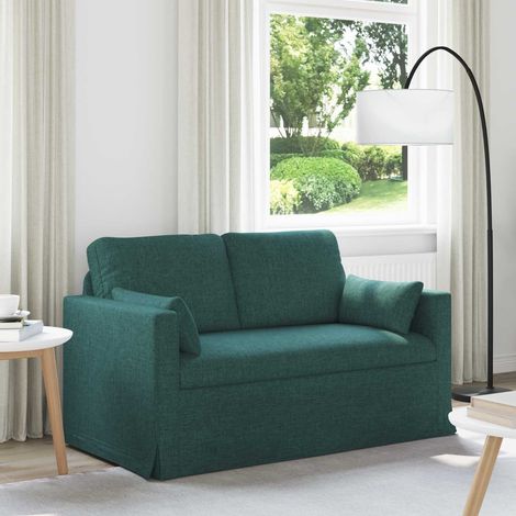 Sofa Dunkelgrün 139 x 78 x 80 cm Stoff