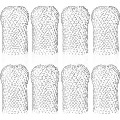 Lot de 8 Crapaudine de Gouttière en Aluminium, Filtres de Gouttière Flexible et Durable pour Maison Avant-toit Tuyau de Descente contre les Feuilles (1/5)