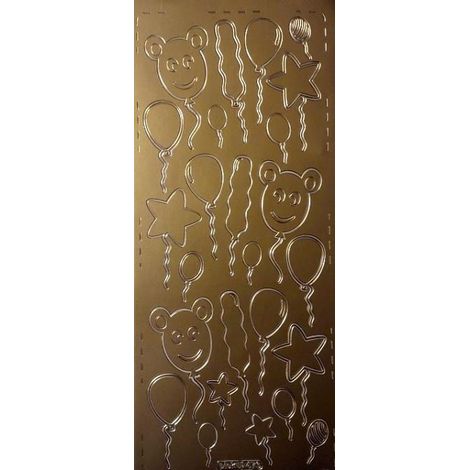 Durchbrochener Aufkleber 10x23cm Gold