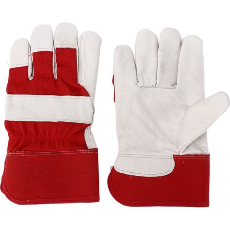 paire de gants de travail d'hiver résistants à l'usure et antidérapants en cuir de vachette, gants de sécurité pour la construction industrielle