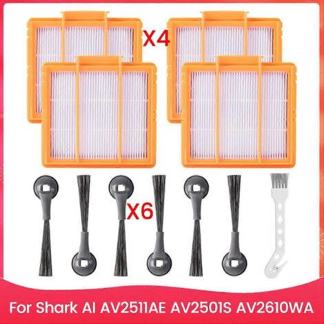 Repuestos para aspiradoras robot Shark AI AV2511AE, AV2501S y AV2610WA: cepillos laterales, filtros premotor, cepillos laterales, filtros premotor (1/5)