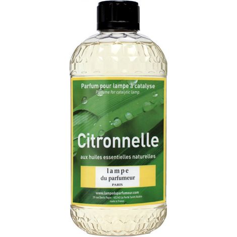 Recharge Lampe Citronnelle 500ml Répulsif Naturel, Parfum Frais - Somat