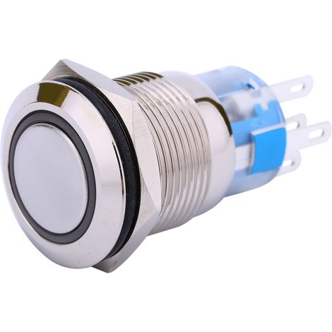 12V 19mm Metall-Drucktaster, blaue LED-Angel-Eye-Funktion, automatische Kontrollleuchte, Kippschalter AP (1/5)