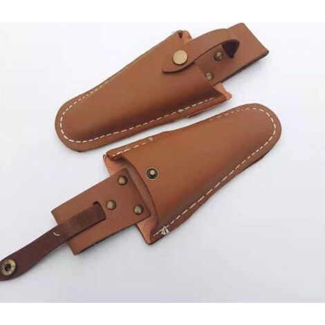 Lot de 2 étuis pour sécateurs, fourreau en cuir, outil de fermeture à clip, pince de jardin, porte-ciseaux, étui de protection, fourreau en cuir, porte-sac, utilisation pour sécateurs de (1/3)