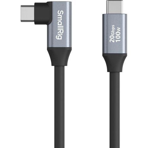Câble de Données USB C vers USB C 1,15 pi/35 cm/13,8" (droit vers coudé), Câble USB C 3.2 Gen 2x2, Transfert de Données Haute Vitesse 20 Gbit/s, Pouvant la Charge Rapide PD 100 W - 4790 (1/5)