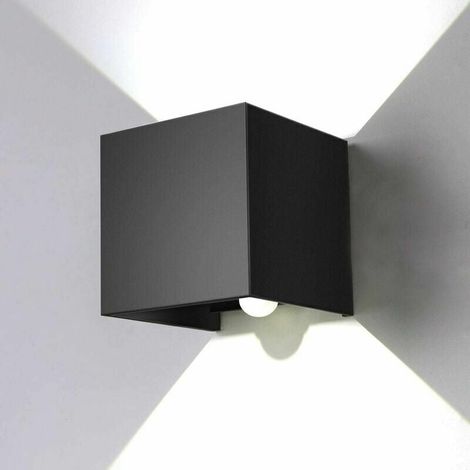 Capteur radar carré 12W coque noire lumière blanche 6000K capteur radar étanche applique murale carré，pour l'intérieur et l'extérieur (1/4)