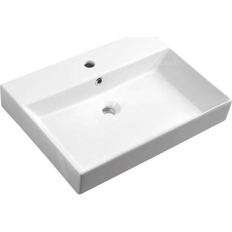 Sapho Kare - Meuble-lavabo Kare 600x460 mm, avec un trou pour robinet, blanc 17060 (1/5)