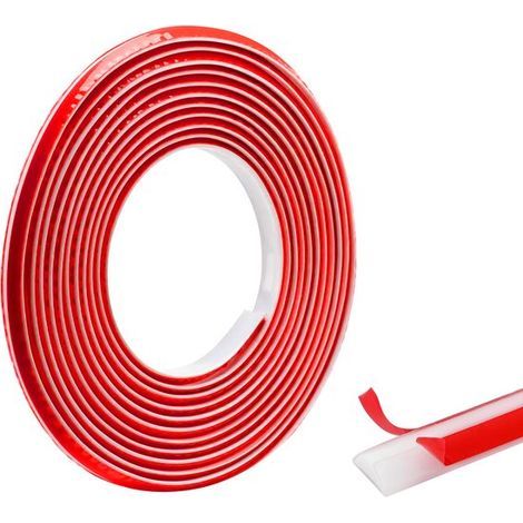 Plinthe autocollante Longziming en PVC - Profilé d'angle - Bande de 5 m - Décoration 12 x 9 mm - Imperméable et flexible - Pour murs, plafonds, sols, angles et plus encore - Blanc