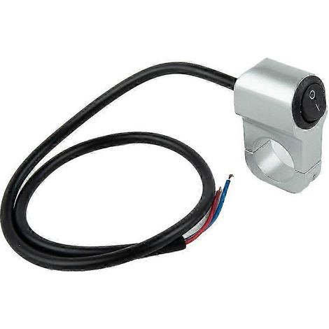 Interrupteur de phare de guidon de moto en alliage d'aluminium 22 mm (7/8 po), étanche à 2 fils, 12 V, pour projecteur antibrouillard. Interrupteur rétro. (1/5)