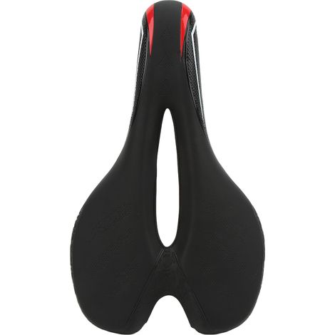 Housse de selle de vélo respirante et ergonomique, coussin confort mémoire de forme pour VTT et vélo de route, noir-rouge (1/5)