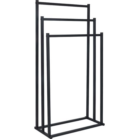Porte-serviettes autoportant avec 3 barres métalliques - design (1/5)