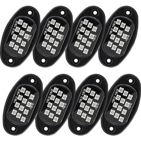 Kit d'éclairage RGB Rock Lights, éclairage multicolore sous caisse, 8 modules -- (1/5)