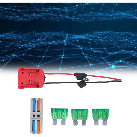 Adaptateur pour roue électrique version 2.1 améliorée, compatible avec les batteries Milwaukee M18. Cet adaptateur convient aux batteries Milwaukee 18 V avec câblage 12 AWG, interrupteur et porte-fusi (1/5)