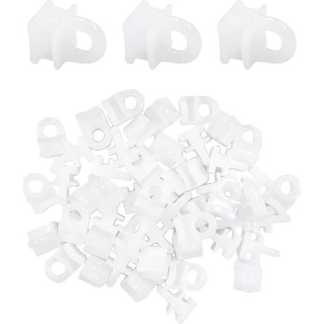 50 pieces square curtain track rollers, universal hook rollers, curtain track roller supplies, small furniture accessories, suitable for curtains and car blinds (1/5)
