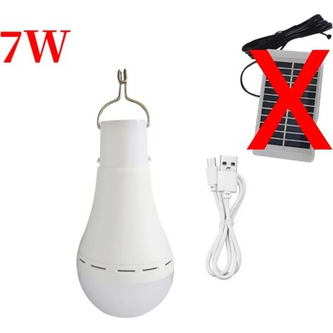 Lampe solaire suspendue (sans cellules solaires) étanche IP68, rechargeable par USB, lampe d'urgence à énergie solaire pour le camping et les tentes. (1/5)