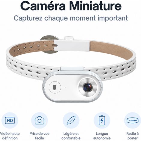 Caméra collier chat chien POV, modèle avec écran, sans application ni Wi-Fi + carte mémoire 32 Go, 6,4 × 2,3 × 2,1 cm, 200 g – Livraison gratuite