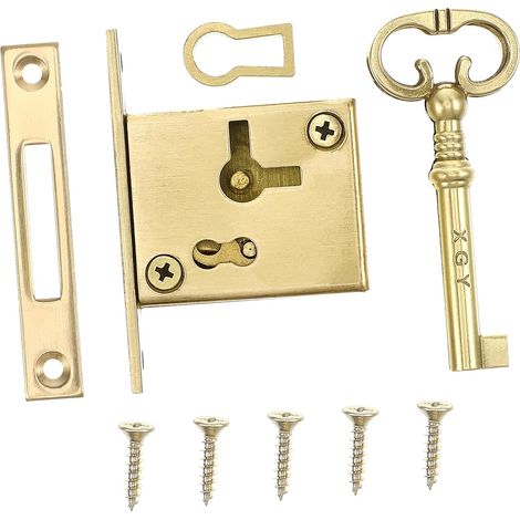 Serrure en cuivre doré pour armoire (1/5)