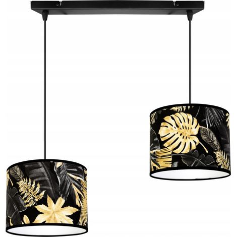 LAMPADA A SOSPENSIONE, PARALUME, FIORI DORATI, LED (1/5)