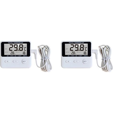 2X Thermomètre à Sonde Numérique LCD pour Réservoir D'Eau, Piscine, Réfrigérateur, Aquarium, Cave à Vin (1/4)