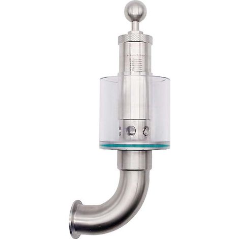Vanne de sertissage professionnelle avec échelle 0,2-2,2 bar, raccord tri-clamp 1,5", sanitaire, acier inoxydable 304 (1/4)
