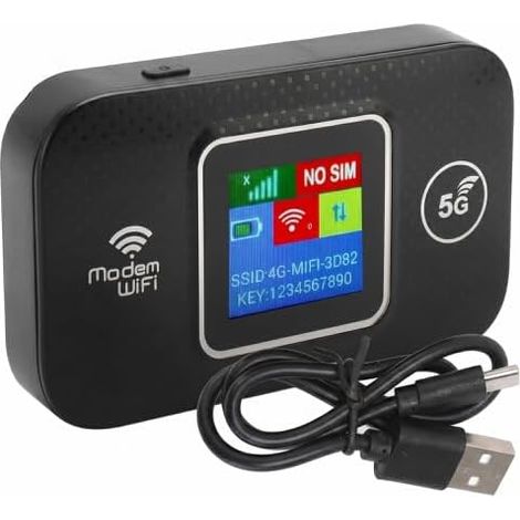 WiFi Portable 4G LTE, Routeur Sans Fil Alimenté Par USB, Accès Haute Vitesse de 300 Mbps, Partage Jusqu'à 10 Appareils 4G Mobile Europe (1/5)