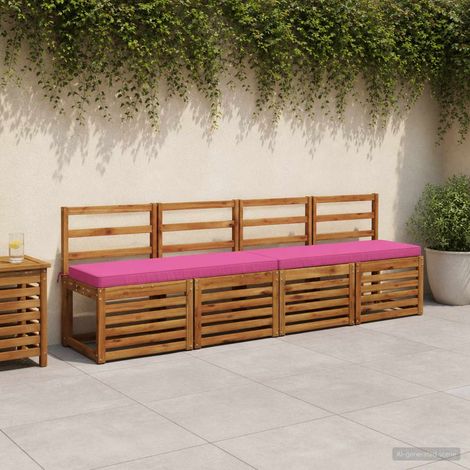 vidaXL Cojín para banco de 1 pieza VUGHT 100% Poliéster Rosa (1/5)