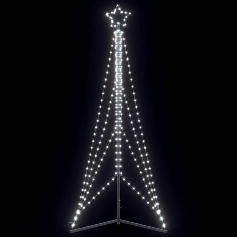 vidaXL Albero di Natale a LED 483 LED Bianco Freddo 240 cm (1/5)