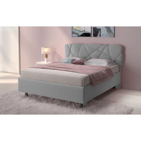 Letto matrimoniale contenitore 160x200 – Colore e praticità per la tua camera da letto - POP  Grigio Light (1/5)
