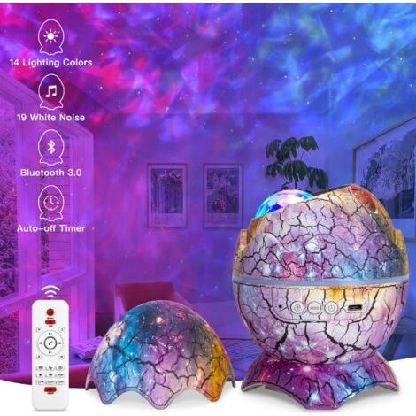 Projecteur Ciel Étoilé, Lampe Projecteur Galaxie 14 Couleurs, Ciel Étoilé Plafond Projecteur Veilleuse Enfant Adulte avec 19 Bruit Blanc, Haut-parleur Bluetooth et Minuterie pour Cadeau (1/4)