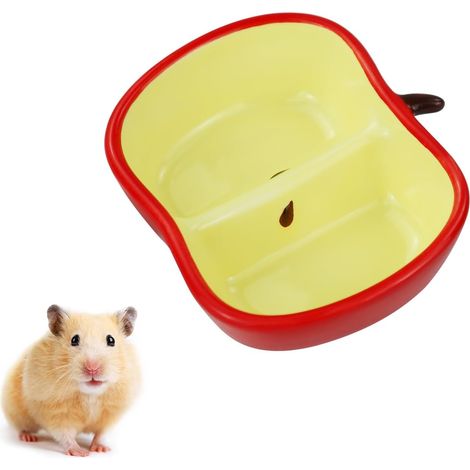 Bol en céramique pour hamster pour animal domestique, fruits mignons, facile à nettoyer, anti-retournement, bol de nourriture et d'eau, pour hamster nain, perroquet, plat à friandises pour