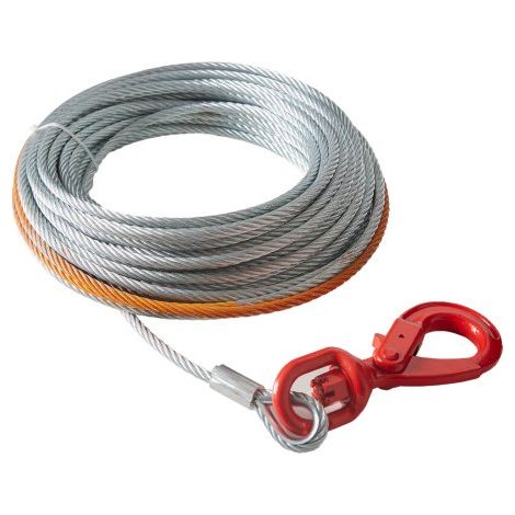 Câble de Treuil Métallique 9 - 5 mm x 22 9 m Corde en Acier (1/5)