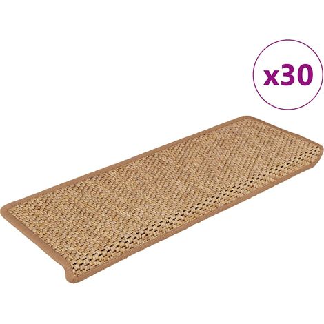 Alfombra autoadhesiva escalera sisal 30 uds 65x21x4 cm Orange vidaXL (1/5)