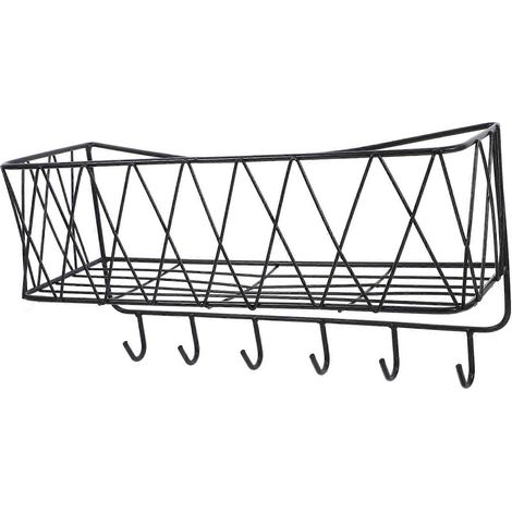 Étagère de rangement murale pour douche avec porte-shampoing, gain de place, étagère de rangement murale. (1/5)