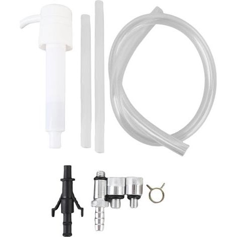 Lower unit gear oil pump for standard 8mm, 10mm, and 3/8-inch liter bottles. Marine outboard unit adapters. (1/5)