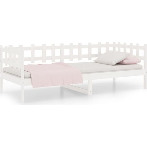 Maison Exclusive - Tagesbett ohne Matratze Weiß 80x200 cm Massivh