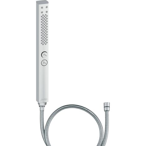 Pommeau de douche JACOB DELAFON Shift+ carré 2 jets chromé + flexible 175 cm métal