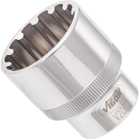 VIGOR Douille multiprofil V2002 carré creux 12,5 mm (1/2 pouce) 27 longueur totale : 42 mm (1/3)