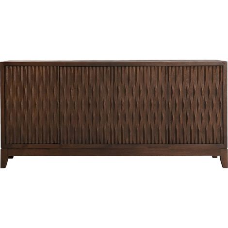 Buffet contemporain en bois de manguier sculpté - marron (1/5)