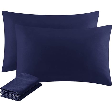 1 paire de housses d'oreiller, fermeture éclair invisible, housse d'oreiller pour dormeur latéral, 50 x 70 cm