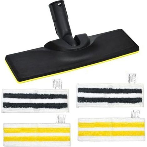 Set de Buses de Sol Compatible avec Kärcher Sc2 Sc3 Sc4 Sc5, Accessoire de Remplacement Compatible avec Kärcher Easyfix Nettoyeur Vapeur, avec 1 Buse de Sol, 4 Serpillères en Microfibre (1/4)