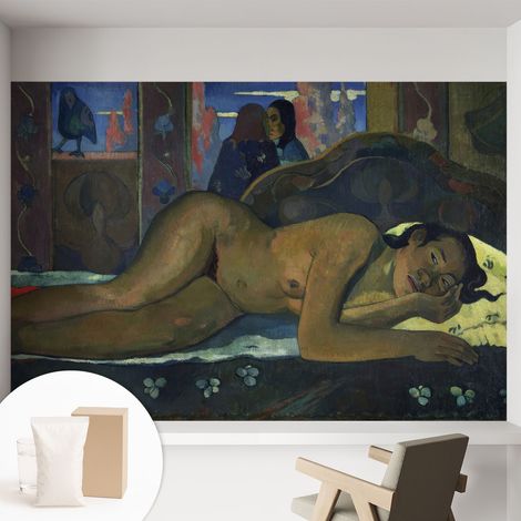 Papier peint intissé avec imprimé pour intérieur moderne application facile a motif - Colle incluse gratuite Calme exotique 152x104 cm (1/5)