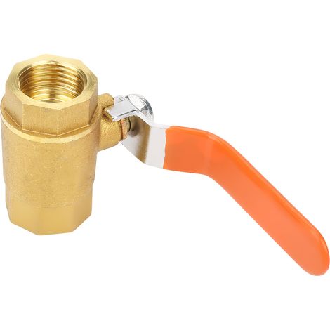 Vanne à bille en laiton DN15 1/2" BSP, 1,6 MPa, pour eau, huile et gaz (1 pièce). (1/5)