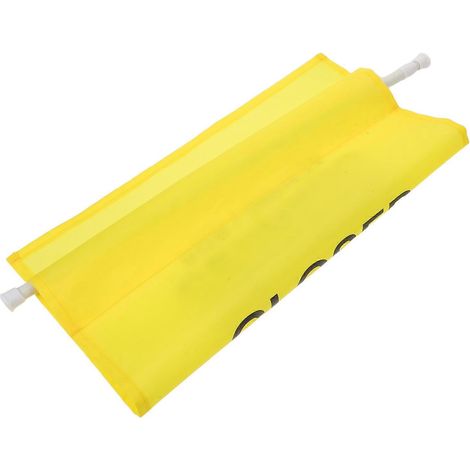 Panneau « Fermé pour nettoyage » : Bannière extensible jaune d'avertissement de nettoyage, panneau de sécurité suspendu pour porte de toilettes commerciales sur le lieu de travail (1/5)