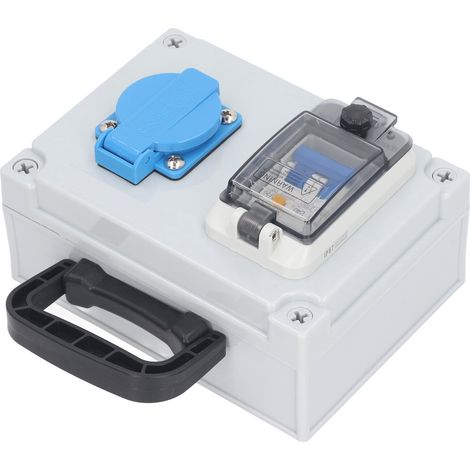 Disjoncteur différentiel 1P+N 40A 230V AC avec prise EU 16A 250V, bloc de distribution électrique pour maison (1/5)