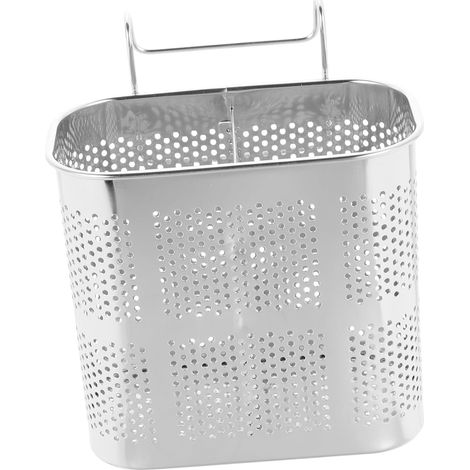 Porte-ustensiles en Acier Inoxydable Suspendu Cuisine, Organisateur de Baguettes Double Grille, Séchage et Design Moderne pour Maison (1/5)