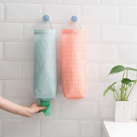 Distributeur de sacs en plastique étanche mural (lot de 2), pour courses et poubelles. (1/5)