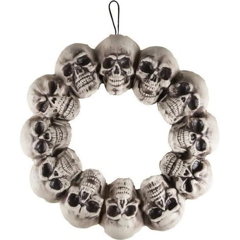 Türkranz – KLEINER CLOWN – Halloween – Totenköpfe – 40 cm – Kunststoff und Polyester